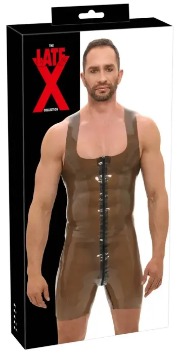 LateX Smokey Men's Latex Bodysuit – Grey – XL