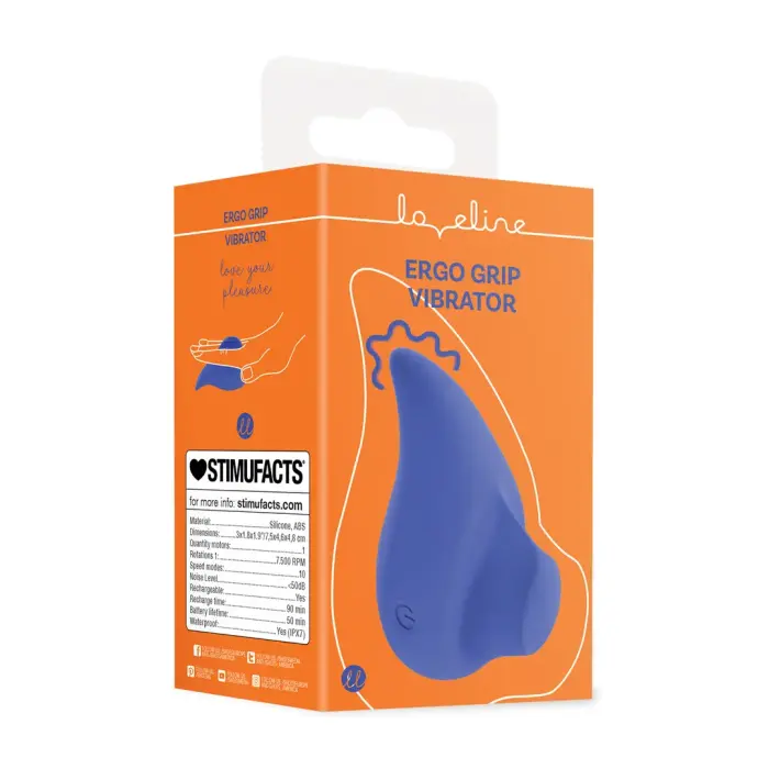 Ergo Grip Lay On Vibrator – Blue