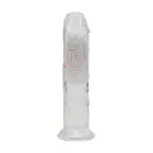 LED vibrējošs taisns vibrators – 15 cm – caurspīdīgs Foto 3