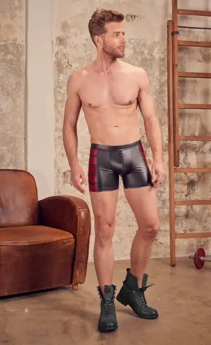 NEK vyriški bokserio šortai – juodas/raudonas – M Photo