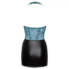 Cottelli Lingerie кружевное платье с бретелью на шее – чёрный/бирюзовый – XL — Фото 8
