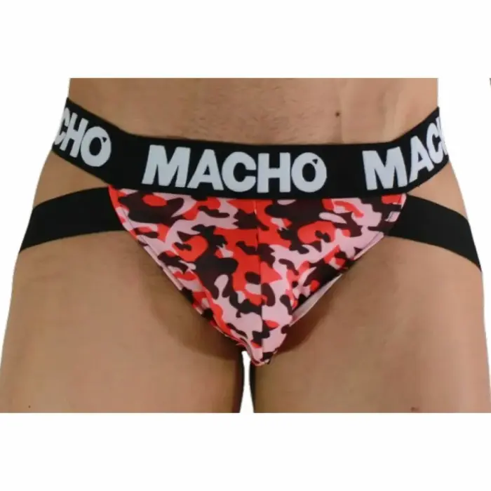 Macho MX28MR – jockstrap with double rear straps – military red – M