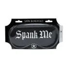 Spank Me - Printed Satin Mask - Black Foto 1
