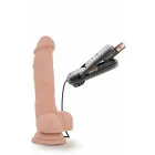 Dr. Skin Dr. Tim – vibreeriv realistlik dildo – beež – 7,5 tolli – imukupp – mitmekiiruseline — Foto 5