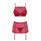 Lividia 3-Piece Lingerie Set – Red – S/M — Photo 3