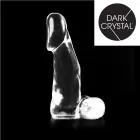 Tamsus krištolo skaidrumo dildo – 20 cm (8″) — Nuotrauka 1