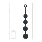 Round Silicone Anal Balls - XL - 50mm - Black Photo