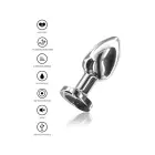 Buttocks by TOYJOY The Glider Vibrating Anal Plug – 10.2 cm (4″) – Silver — Photo 4