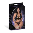 Magic Silk Nadia Diamond Mesh Halter Top and Ring Thong Set – Black – 2XL — Photo 1