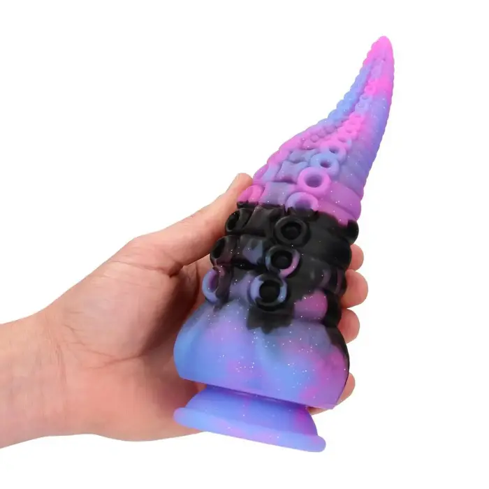 Fiction Cock Deep Riser – liquid silicone fantasy dildo – purple – 20 cm