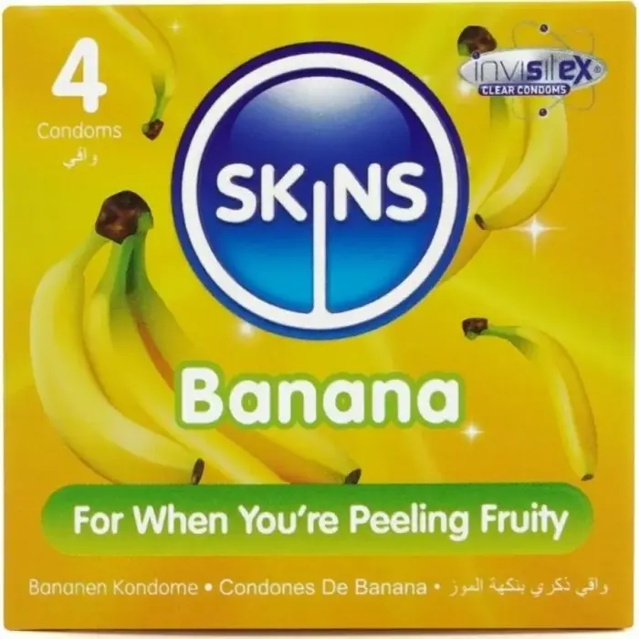 Skins Banana Flavored Condoms – 4 pcs.