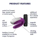 Double Fun App-Controlled Couples Vibrator – Violet — Photo 3