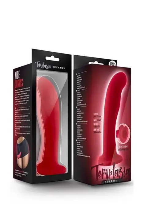 Temptasia Jezebel dildo – 15.8 cm (6.25″) – Raudonas
