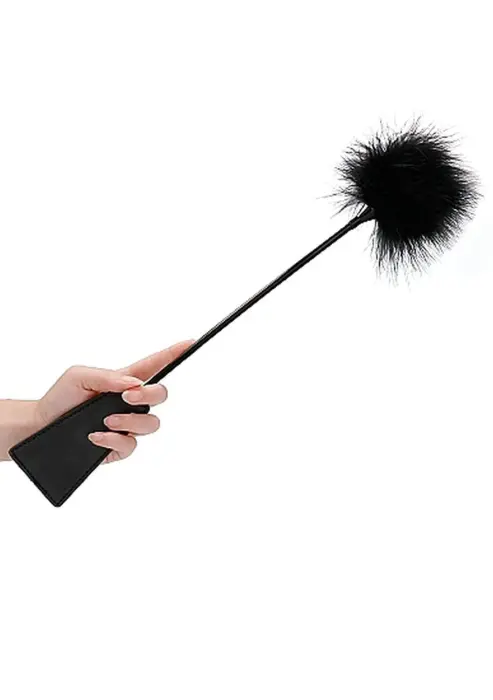 Ouch! Crop With Feather - Black Foto 3