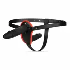 Fetish Collection Double Silicone Intimate Set Adjustable Black Harness — Photo 1