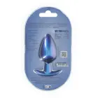 Smooth Silicone Anal Plug – L – 8.9 cm (3.5″) – Metallic Blue — Photo 2