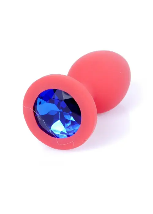 Plug-Jewellery анальная пробка с синим бриллиантом – 7 см (2.8″) – Синий
