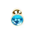 Plug-Jewellery Gold anaaltapp – 7 cm (2.8″) – Sinine — Foto 1