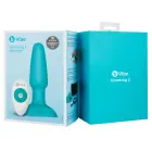 b-Vibe Rimming 2 analinis vibratorius su besisukančiais perlais – 15 cm (5.9″) – Mėlynas — Nuotrauka 13