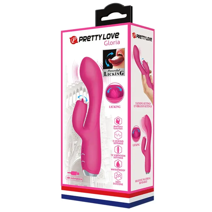 Pretty Love Gloria – rabbit vibrator – pink – 12 vibrations + 3 pulse modes