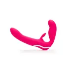 Happy Rabbit vibrējošs bezsiksnu strap-on – rozā — Foto 4