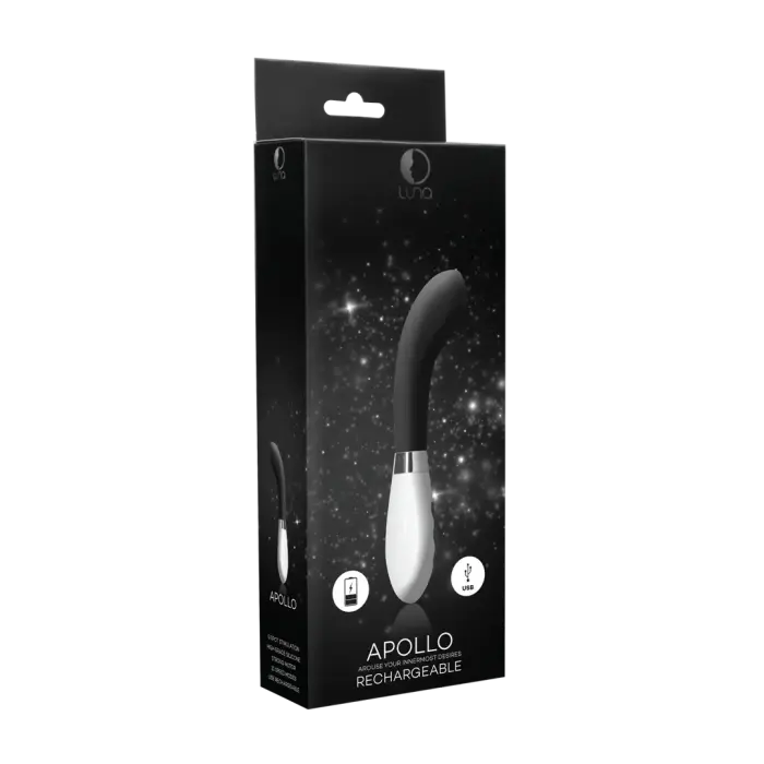 Apollo перезаряжаемый вибратор – 21 cm (8.3″) – черный