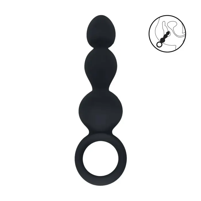 Krellēm veidots silikona dildo – 12 cm – Melns Foto 2