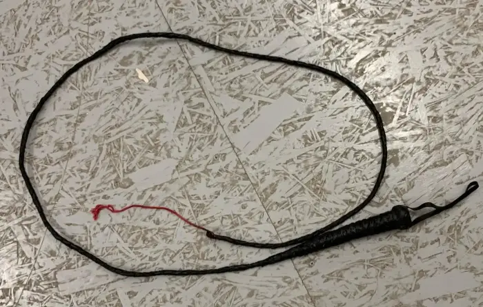 Kinky Fetish Mega pātaga – 225 cm – melna