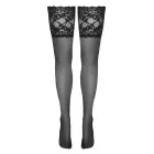 Cottelli Legware sukad Black 20 DEN Wide Lace Silicone Top – mustad — Foto 7