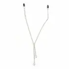 Sportsheets Sincerely Teardrop Crystal Chain Adjustable Clips – Silver — Photo 1