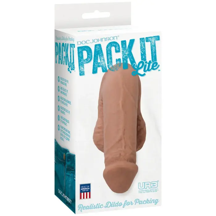 Pack It - Lite reālistisks dildo – 11.5 cm (4.5″) – melns