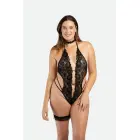Christine Body Renee Black Floral Lace Open Design Bodysuit – S/M — Photo 8