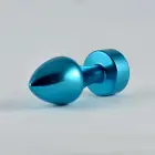 Alumīnija anālais spraudnis – 8 cm (3.2″) – Zils — Foto 1