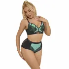 SUBBLIME 955557 zaļš tīkliņa un lakādas krūštura komplekts – S/M — Foto 2
