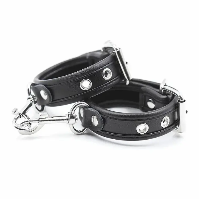OHMAMA Premium Adjustable Leather Wrist Restraints – Black