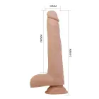 Pretty Love Nolan – realistiškas sukamojo ir stūmiamojo judesio dildo – 24,5 cm — Nuotrauka 8