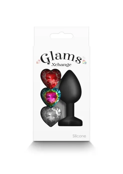 Glams Xchange Heart mazs – S – Melns Foto 4