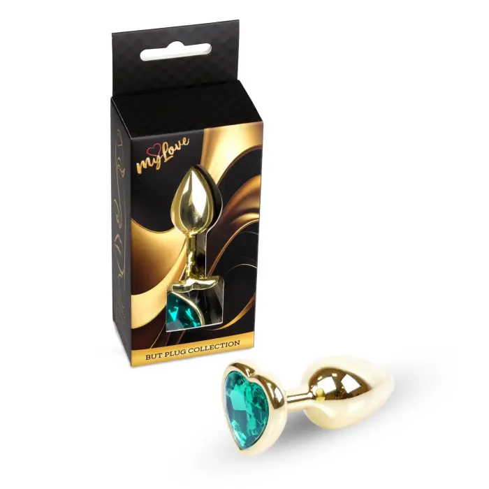 MyLove Toys Jewellery sirds formas anālais spraudnis – 7 cm (2.8″) – Zaļš