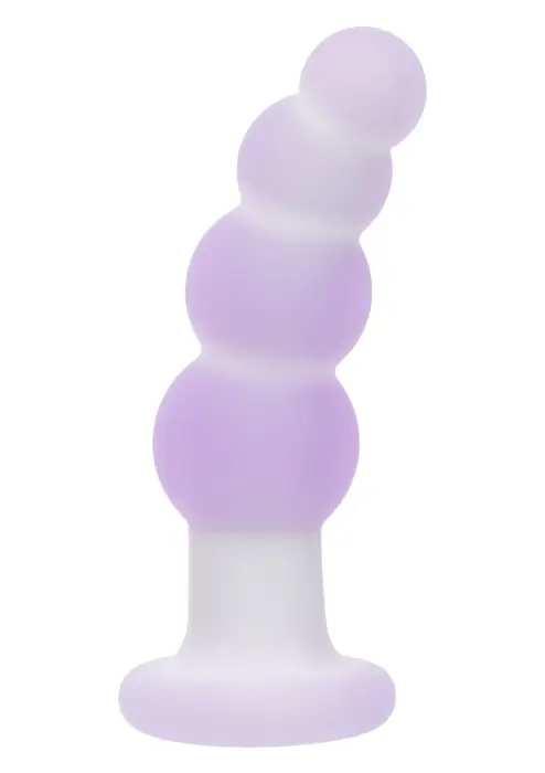 Lavender Haze Beaded Curved Probe – vibrating beaded anal probe, 10 functions