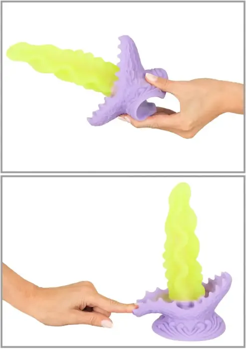 Beasty Cocks Passion Plant LED dildo – 22 cm (8.7″) – Šviečiantis tamsoje Photo