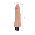 Real Softee vibruojantis dildo – 18 cm (7″) – kūno spalva — Nuotrauka 7