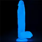 Lumino Play tumsā spīdošs dildo – 25 cm (10″) – Zils — Foto 2