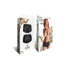 MICHELLE001 Wet look lühikesed püksid kuldse lukuga – must – XL Photo