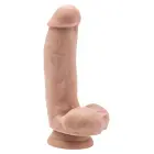 Realistlik dildo munanditega – 15 cm (6″) – nahavärv — Foto 1