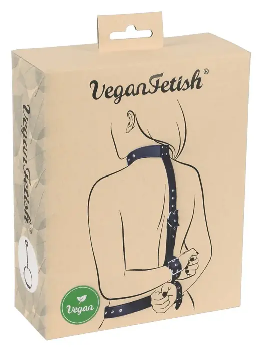 Vegan Faux Leather Restraint Set with Collar and Handcuffs