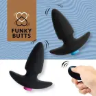 FeelzToys - FunkyButts kaugjuhtimispuldiga anaaltappide komplekt paaridele – 10.6 cm (4.2″) – Must — Foto 1