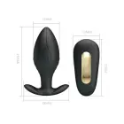 PRETTY LOVE - REGINA Vibrating Anal Plug – 18 cm (7″) – Black — Photo 6