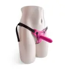 Reguleeritav roosa strap-on vöö realistliku dildoga — Foto 1