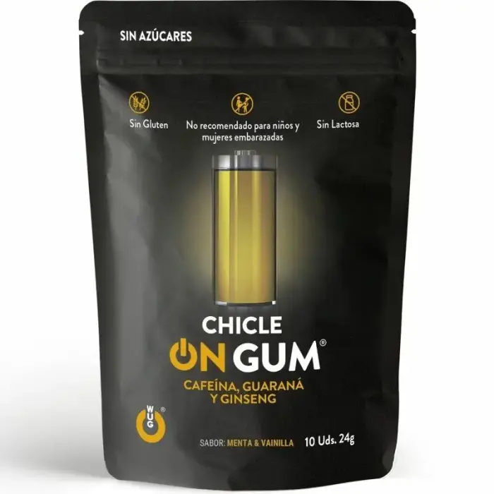 WUG Gum On – энергетическая жевательная резинка с кофеином, женьшенем и гуараной – 10 шт.