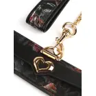 GEISHA Floral Jacquard Vegan Leather Collar & Leash – Black — Photo 5